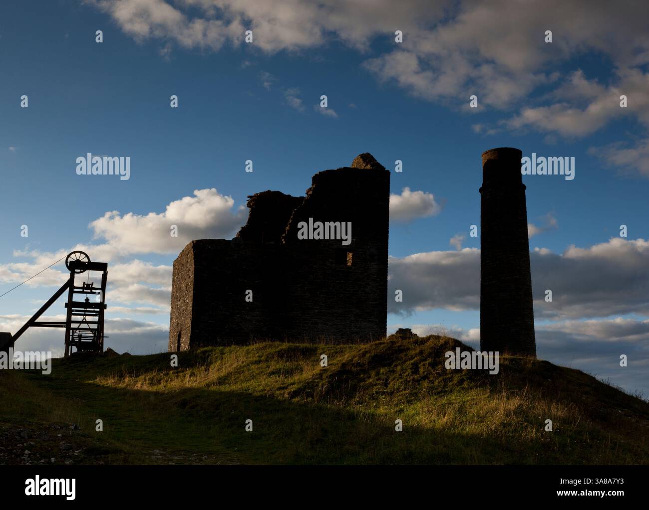 Mine de Magpie, Derbyshire, Royaume-Uni Banque D'Images
