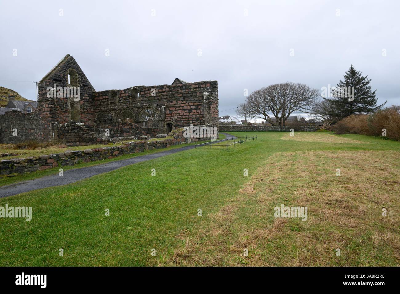 Les ruines du couvent sur Iona, Western Isles, Écosse Banque D'Images Les ruines du couvent sur Iona, Western Isles, Écosse Banque D'Images