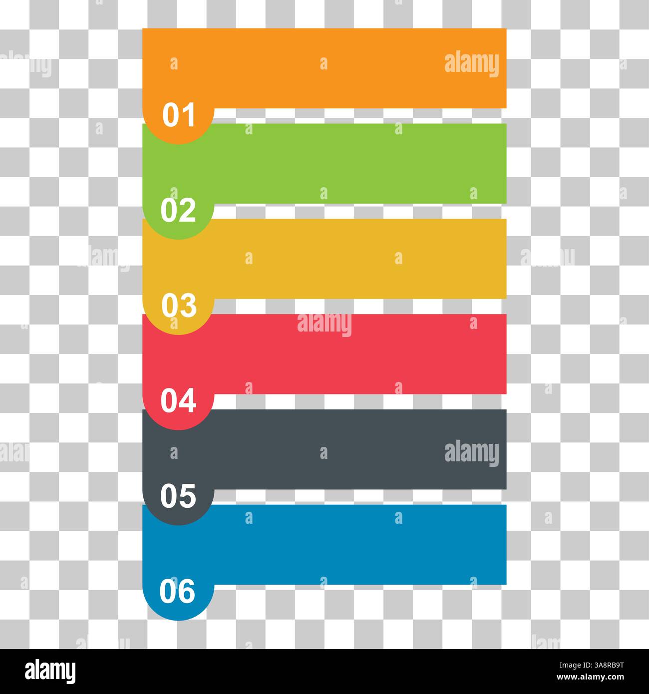 Diagramme vertical infographique en six étapes, conception d'informations commerciales, illustration vectorielle de graphique. Illustration de Vecteur