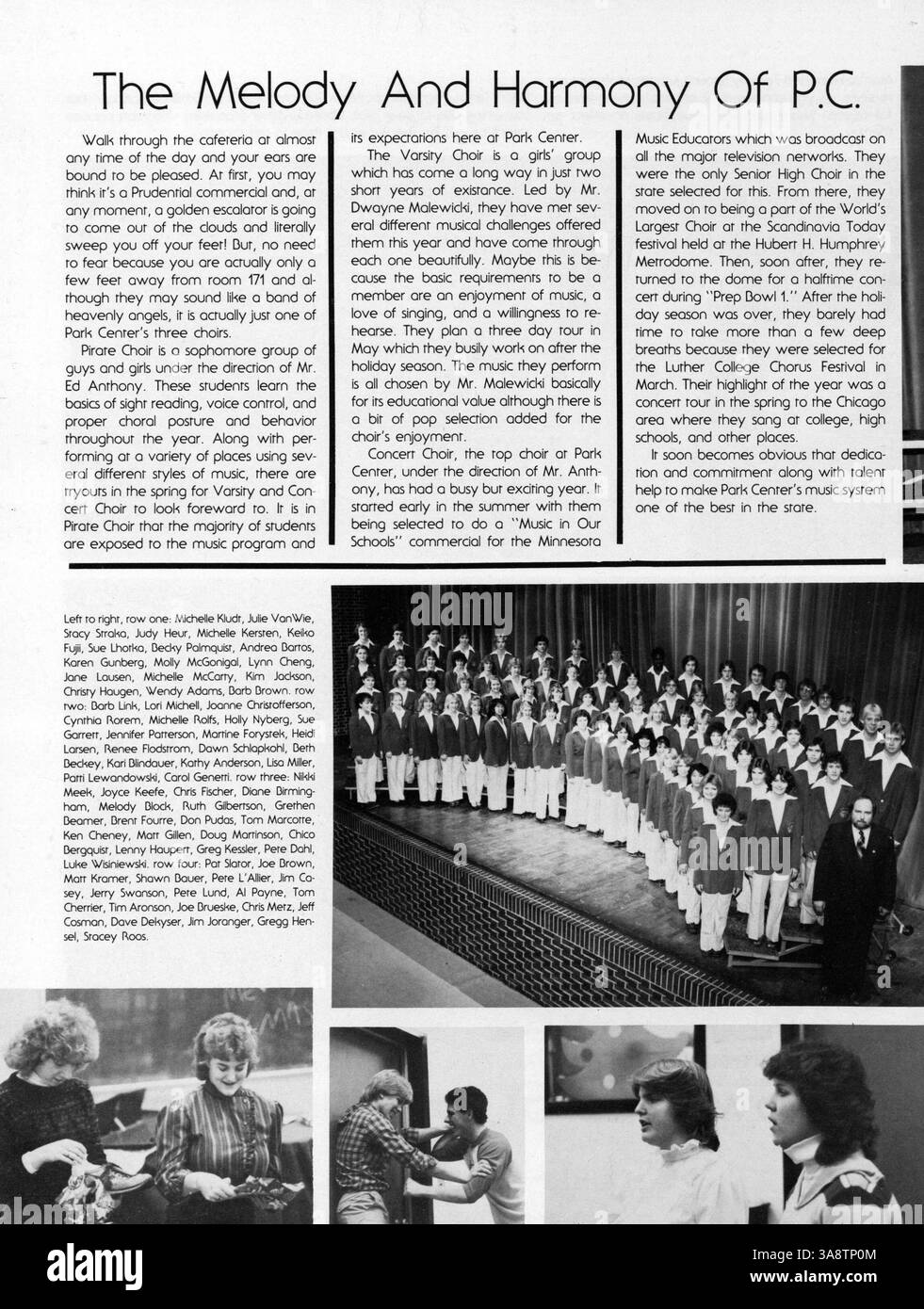 L'annuaire 1983 de Park Center High School offre un aperçu approfondi des réalisations scolaires, sociales et sportives de l'année, y compris les clubs scolaires et les événements parascolaires. Banque D'Images