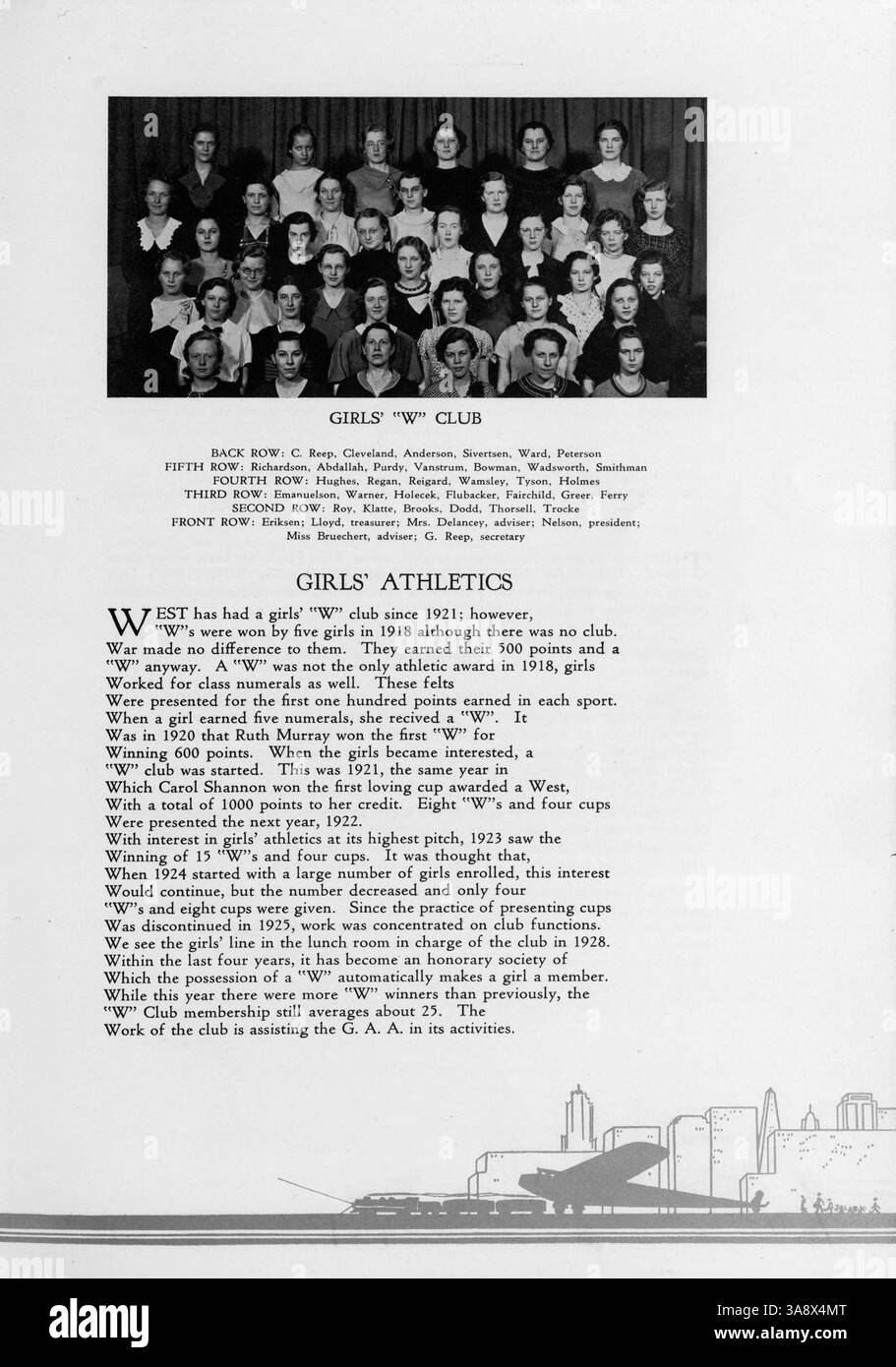 L'édition 1933 de 'Hesperian', l'annuaire de la West High School, célèbre 25 ans d'excellence éducative, en mettant l'accent sur la vie étudiante, les clubs et les réalisations athlétiques au cours de l'année scolaire 1932-1933/09. Banque D'Images