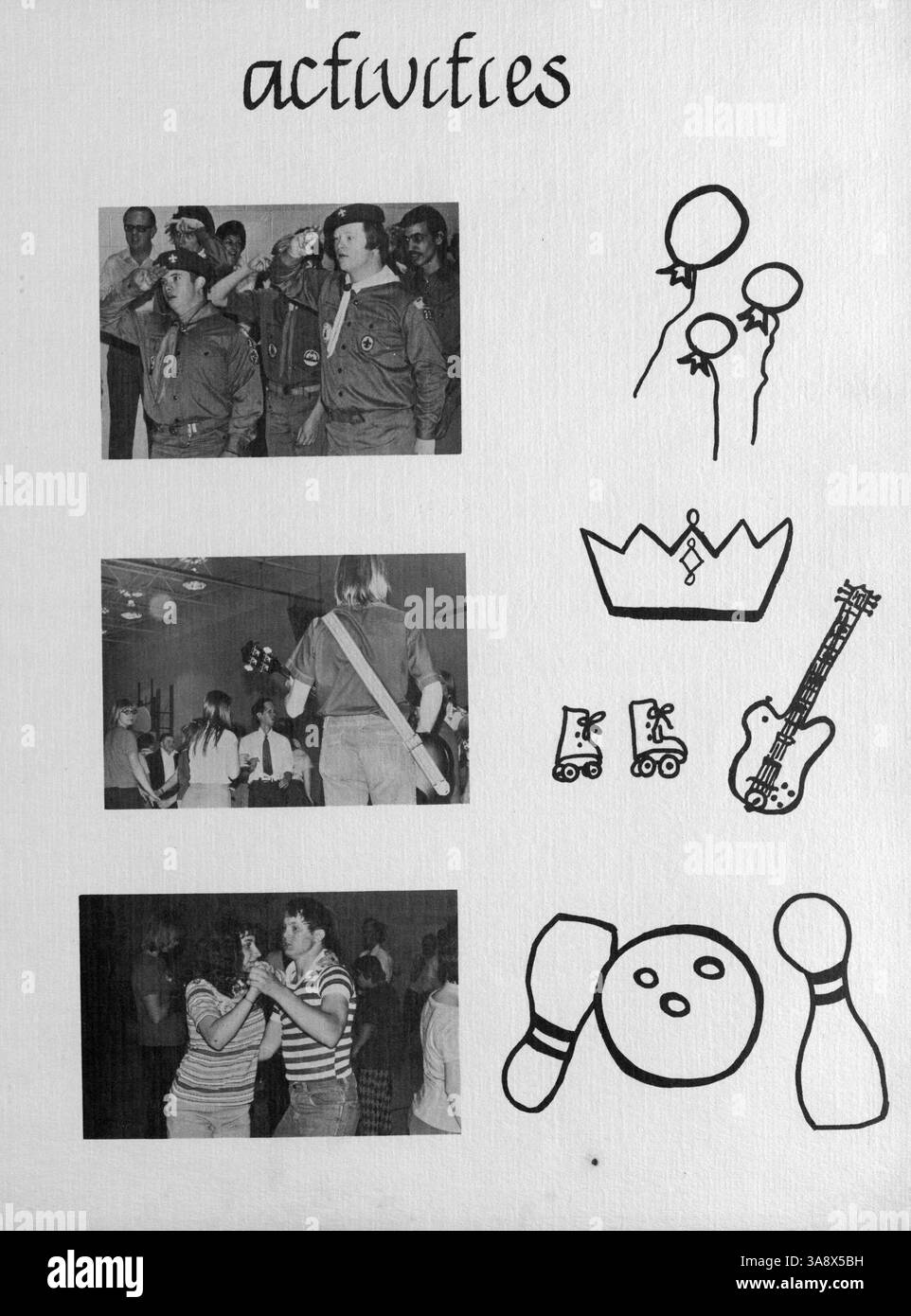 Cette édition 1977 de Hawktale documente les faits saillants de l’année scolaire 1976-1977 au Cooperative School Rehabilitation Center, mettant en vedette des événements sportifs, des clubs étudiants, des réalisations académiques et des activités sociales. Banque D'Images