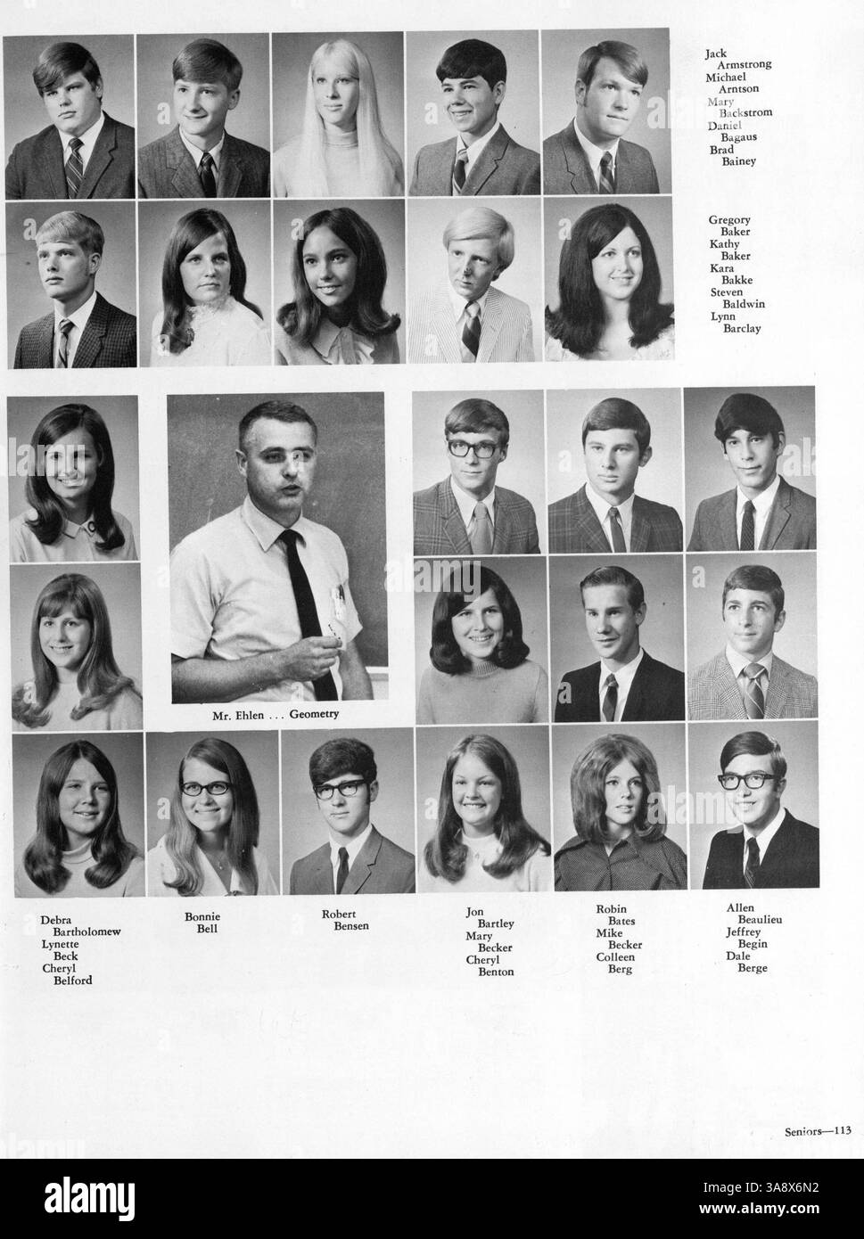 L'édition 1970 de l'annuaire '70 talons' souligne l'année scolaire 1969-1970 à la Cooper High School, documentant les activités des étudiants, les clubs et les événements sportifs. Banque D'Images