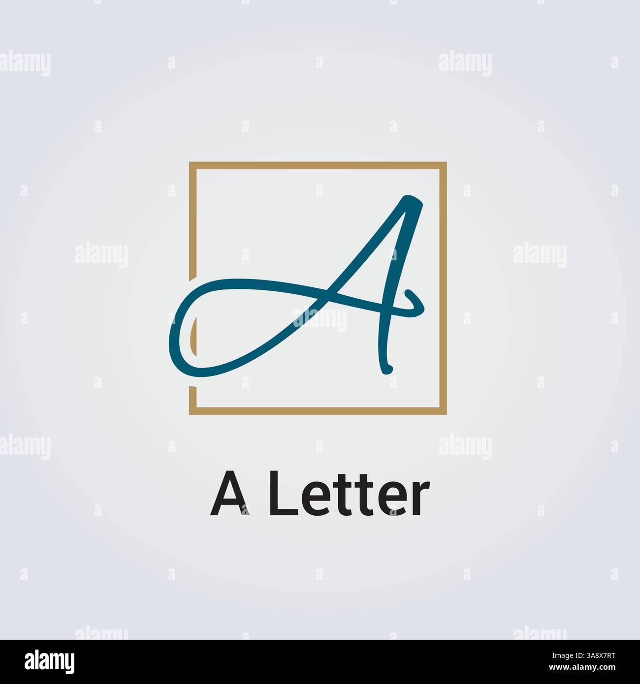 Lettre A icône monogramme, logo pour entreprise, couleurs de maquette Illustration de Vecteur
