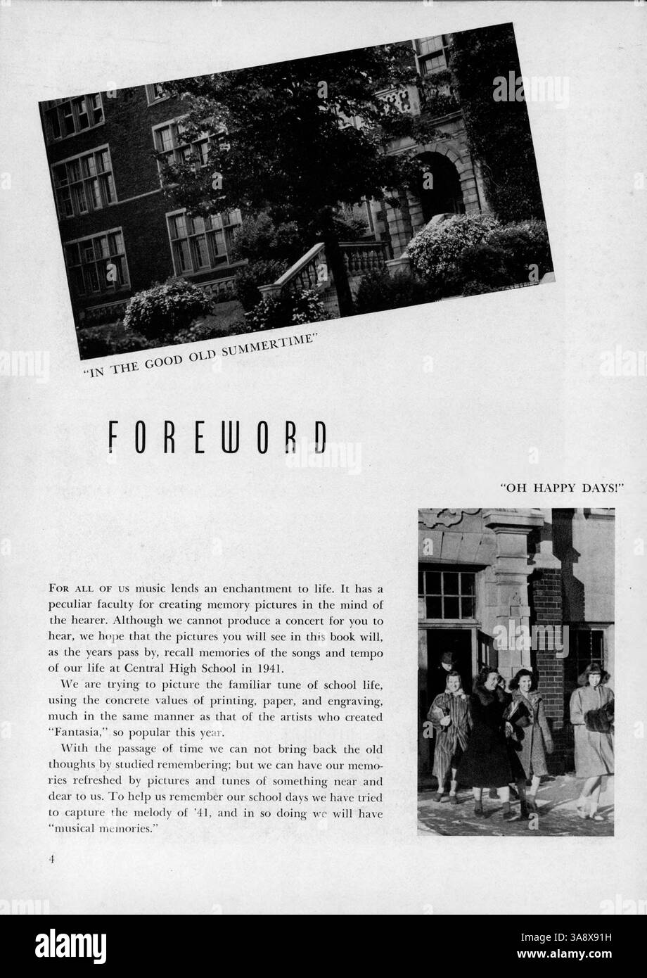 L'annuaire « Centralian » 1941 de Central High School fournit un bilan de l'année scolaire 1940-1941, documentant les élèves, les enseignants, les clubs et les événements sportifs, avec un accent sur l'histoire et la culture afro-américaines. Banque D'Images