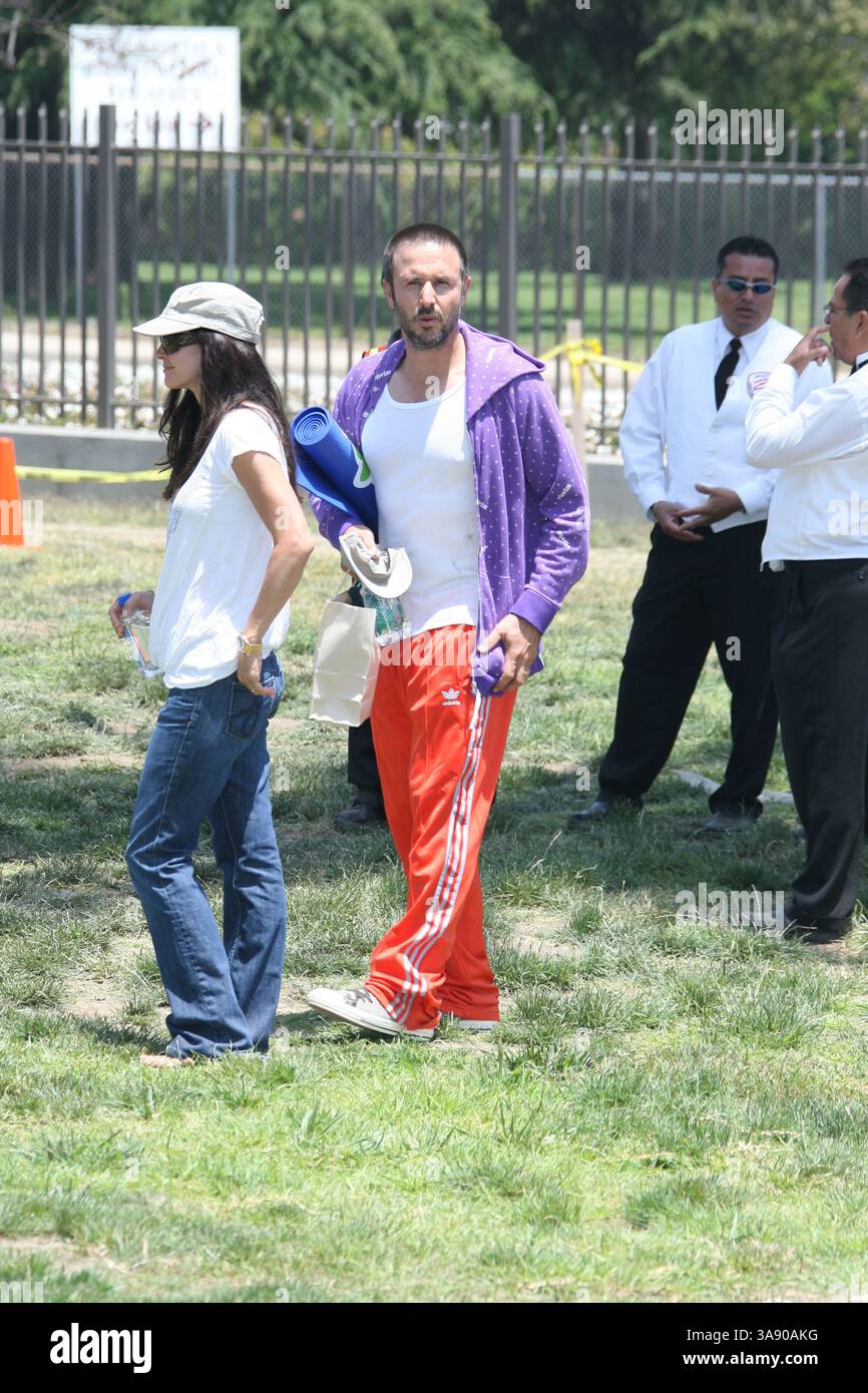 8 juin 2008 - Los Angeles, CA, États-Unis - 8 juin 2008 - Los Angeles, Californie - Courteney Cox et David Arquette. Le carnaval des célébrités « a Time for Heroes » au profit de la Fondation Elizabeth Glaser sur le sida pédiatrique, qui s'est tenu au théâtre Wadsworth. Crédit photo : Michael Jade/AdMedia (crédit image : © Michael Jade/AdMedia via ZUMA Wire) Banque D'Images