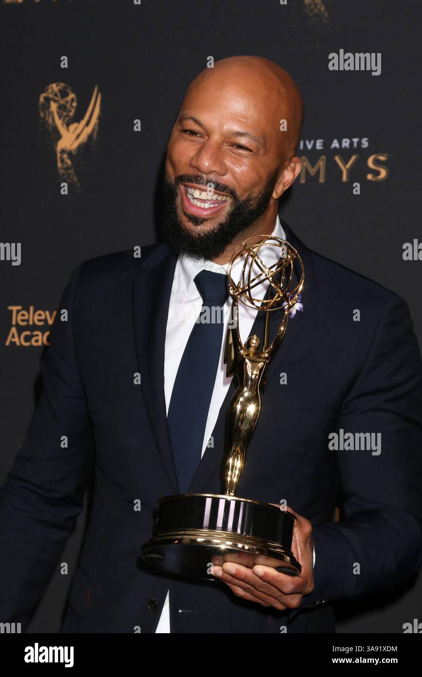 9 septembre 2017 - Los Angeles, CA, États-Unis - LOS ANGELES - 9 septembre : commun à la salle de presse des Creative Emmy Awards 2017 au Microsoft Theater le 9 septembre 2017 à Los Angeles, CA (crédit image : © Kathy Hutchins via ZUMA Wire) Banque D'Images