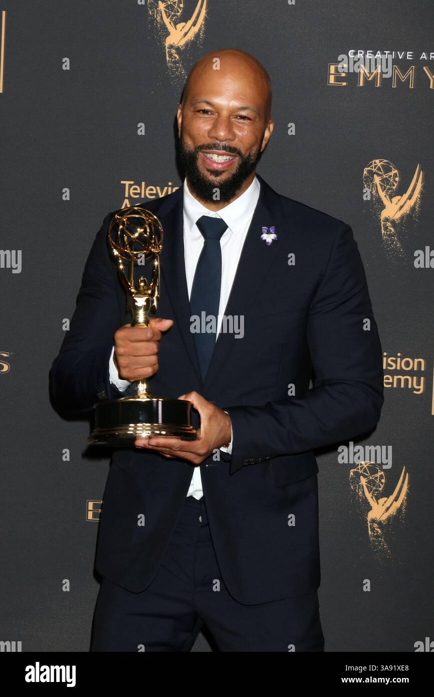 9 septembre 2017 - Los Angeles, CA, États-Unis - LOS ANGELES - 9 septembre : commun à la salle de presse des Creative Emmy Awards 2017 au Microsoft Theater le 9 septembre 2017 à Los Angeles, CA (crédit image : © Kathy Hutchins via ZUMA Wire) Banque D'Images