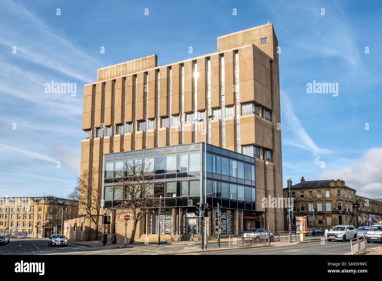 Architecture brutaliste. High point, Westgate, Bradford, construit en 1972. Conçu par John Tempest de John Brunton Partnership. Banque D'Images