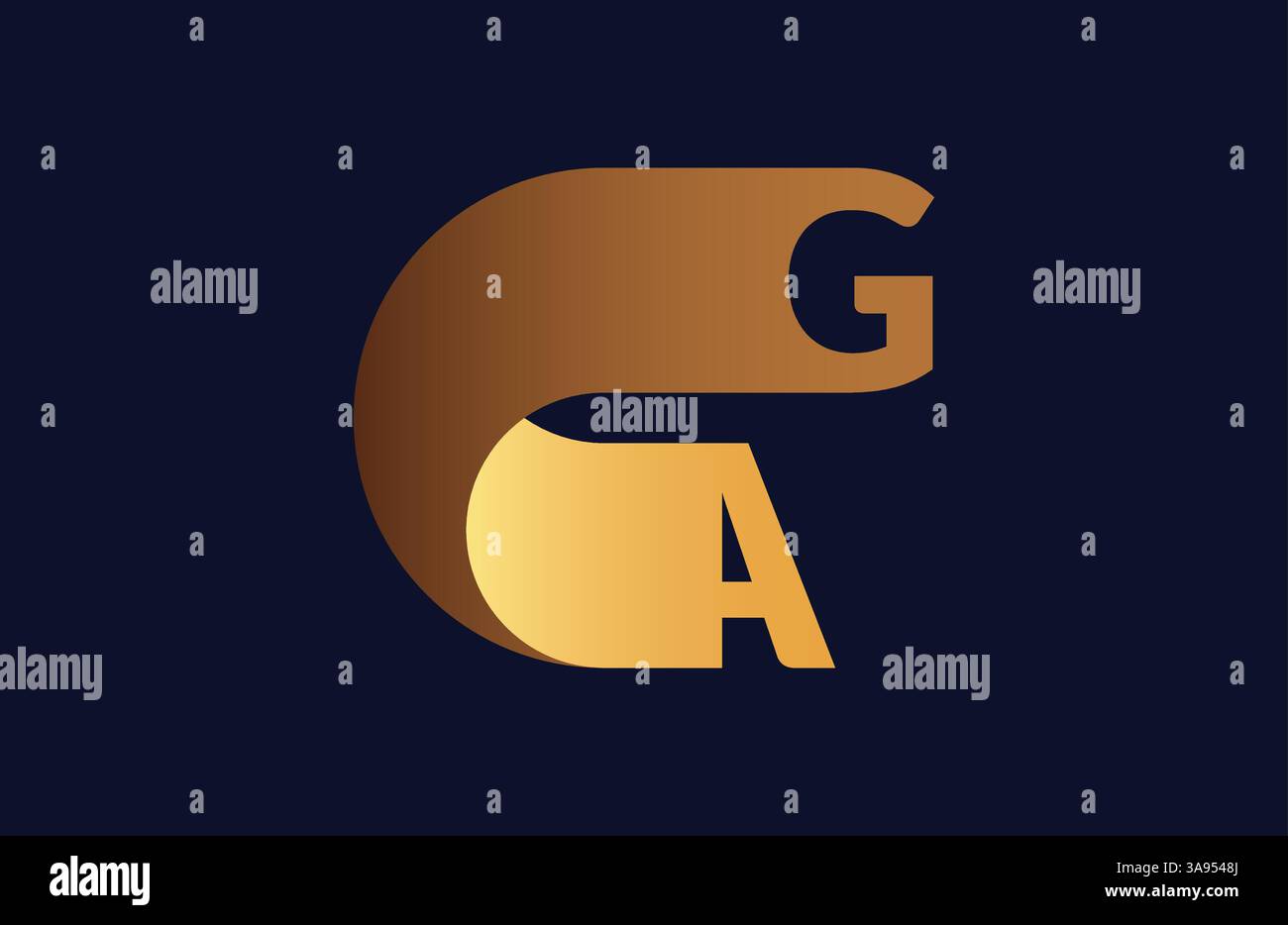 AG lettre logo coloré dans le cercle. Illustration du logo vectoriel. Illustration de Vecteur