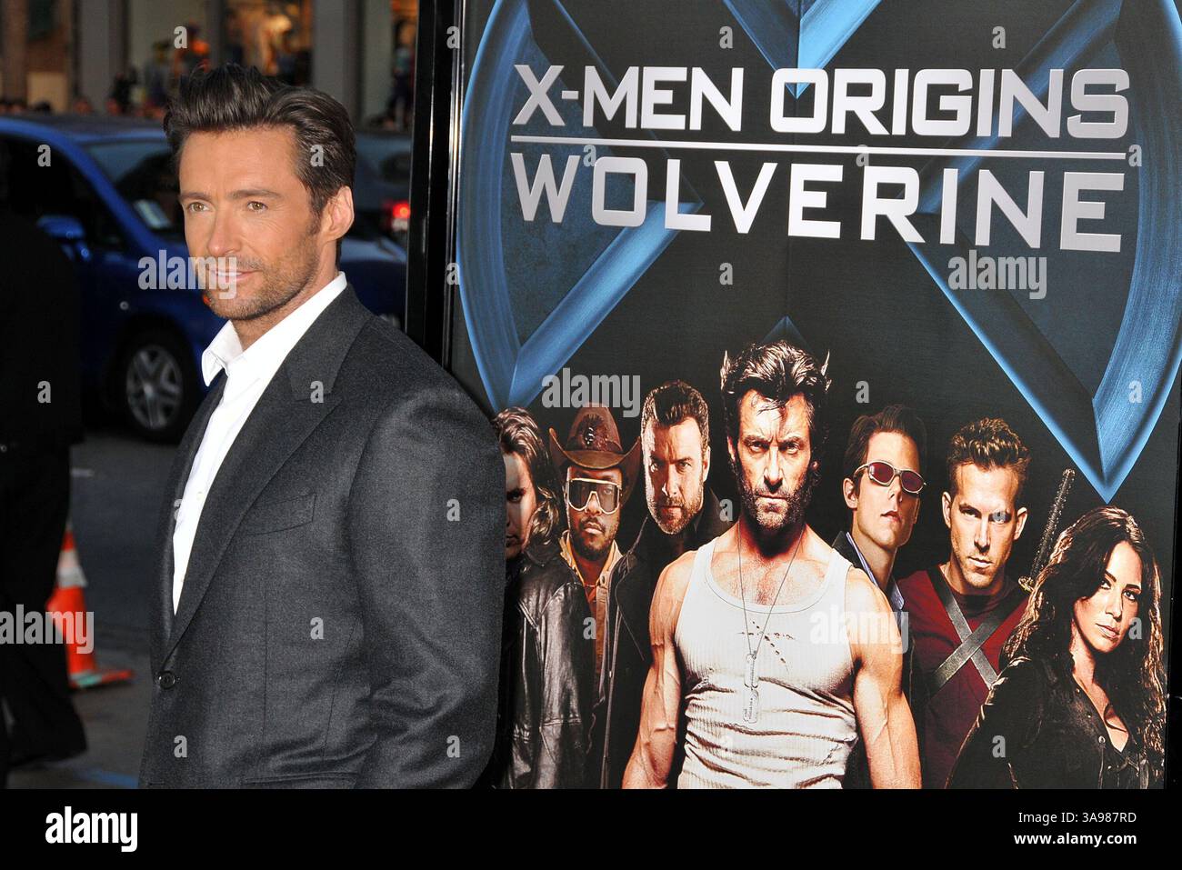 28 avril 2009 - Hollywood, CA, États-Unis - 28 avril 2009 - Hollywood, CA - Hugh Jackman. « X-Men Origins : Wolverine », projection industrielle de Los Angeles au Grauman's Chinese Theatre. Crédit photo : Byron Purvis/AdMedia Banque D'Images