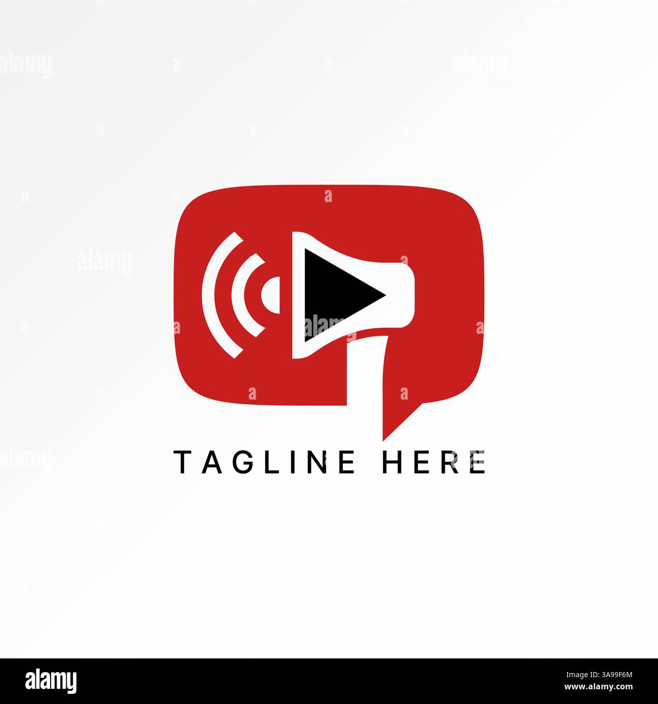 Conception de logo concept graphique créatif premium vecteur image stock top vendre chat Talk Play Megaphone haut-parleur signal alarme au service de réseau social média Illustration de Vecteur