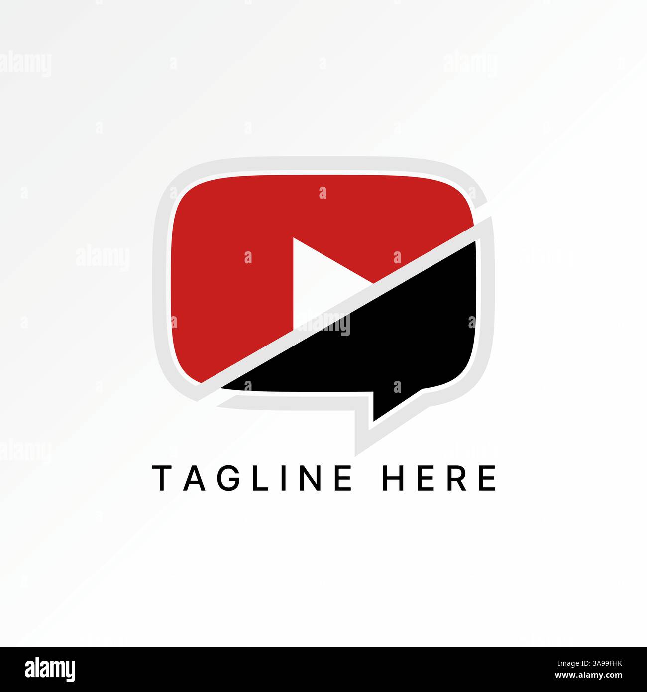 Conception de logo concept graphique créatif vecteur premium image stock top vendre symbole de chat jouer icône Talk media Network Talk service voix de contenu social Illustration de Vecteur