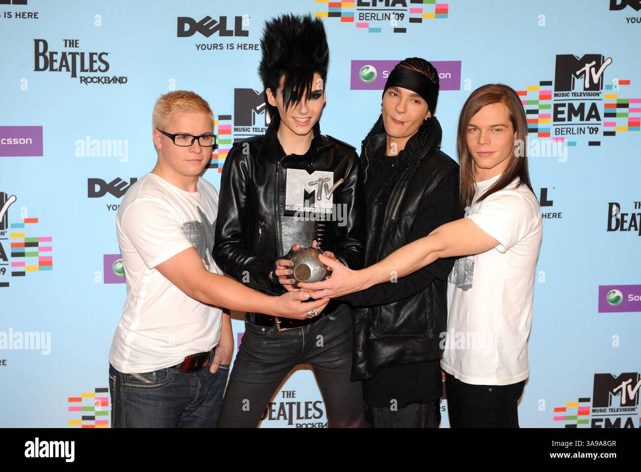 6 novembre 2009 - Berlin, GE, États-Unis - 05 novembre 2009 - Berlin, Allemagne - Tokio Hotel. MTV European Music Awards 2009 à O2 Arena. Crédit photo : Mark Chilton/Richfoto/AdMedia (crédit image : © Mark Chilton/AdMedia via ZUMA Wire) Banque D'Images