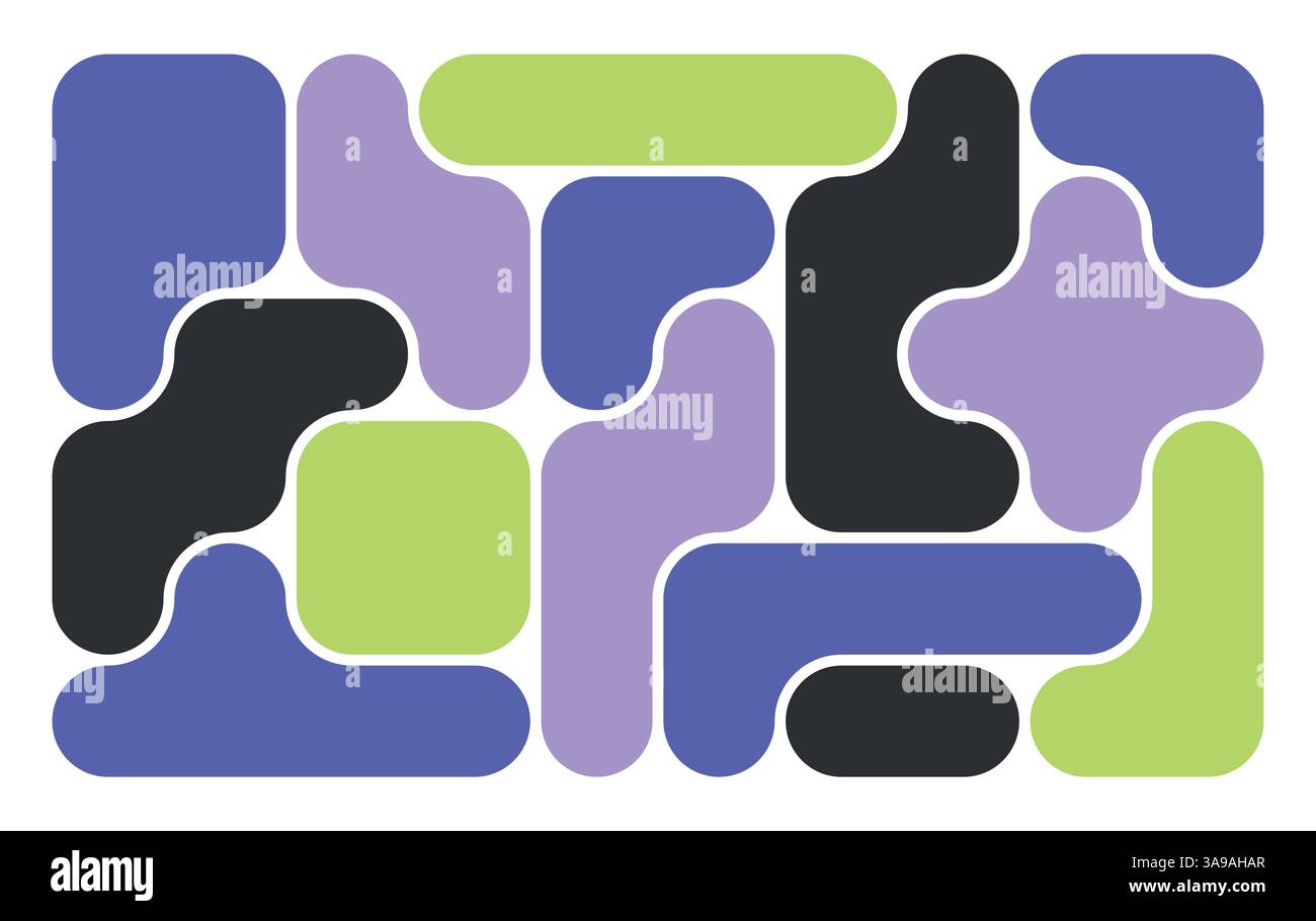 fond avec le liquide noir connecté cercle points.metaballs motif sur blanc. Icône plate de mouvement de point de collection de formes géométriques abstraites Illustration de Vecteur