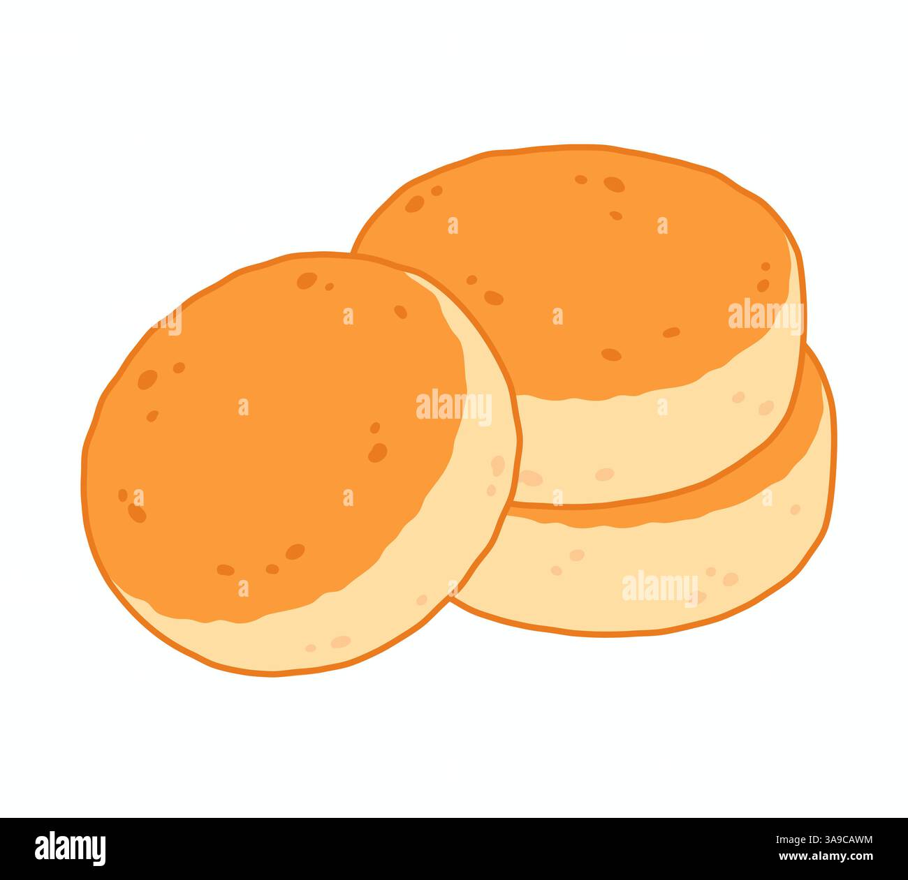 Syrniki, crêpes au fromage cottage d'Europe de l'est. Illustration vectorielle de nourriture de petit déjeuner traditionnelle. Illustration de Vecteur