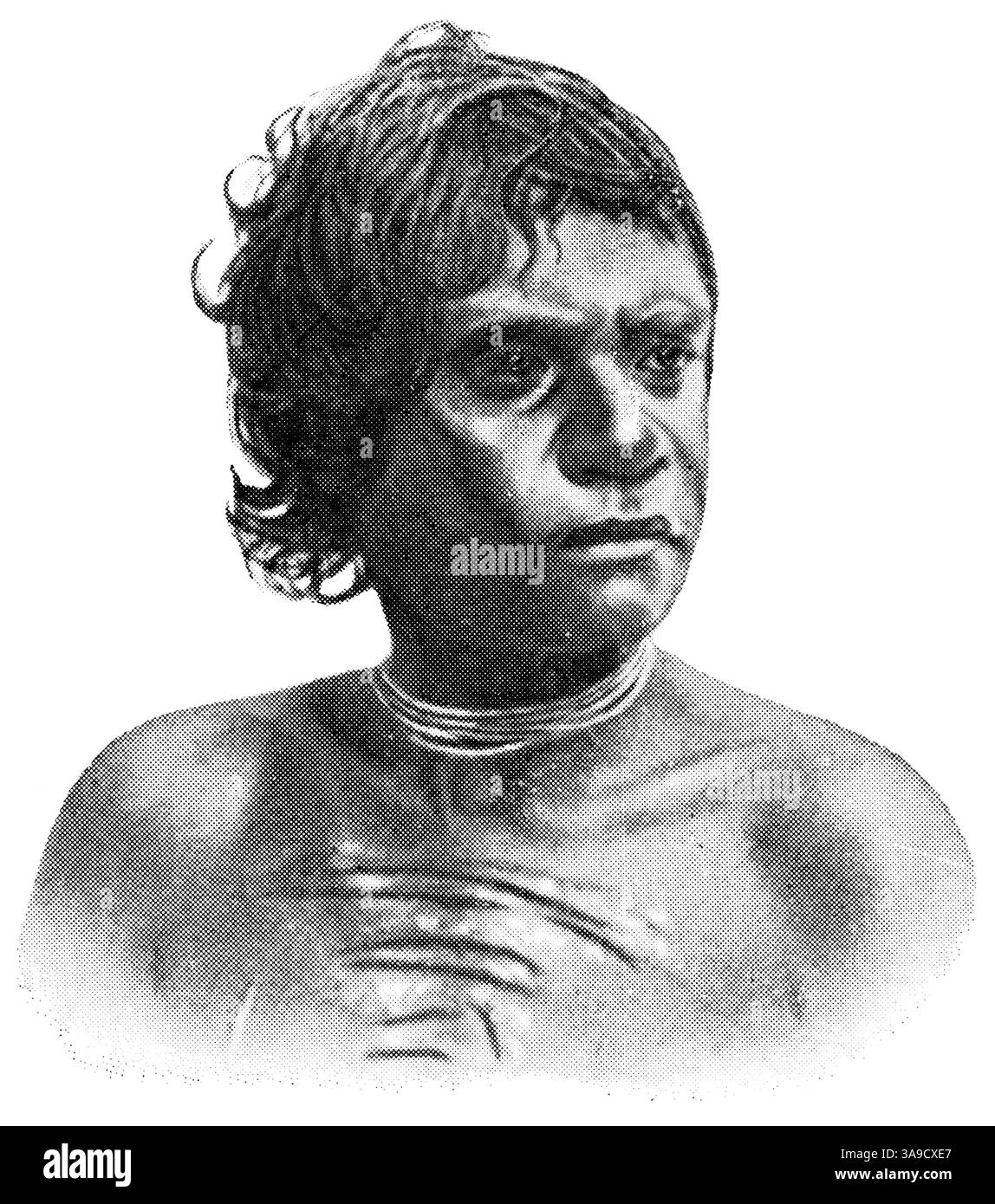Peuple d'Australie et d'Océanie. Portrait d'une femme aborigène d'Australie du Nord. Banque D'Images