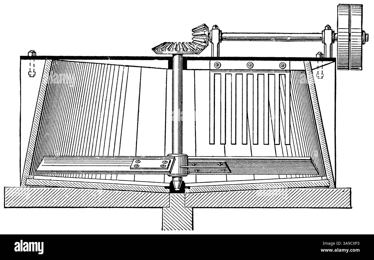 Mash Tun pour les petites brasseries. Publication de l'encyclopédie Meyers, vol. 7, Leipzig, Allemagne, 1910. Banque D'Images