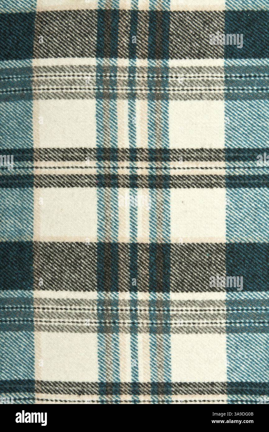 Fond de tissu à carreaux bleu et gris Banque D'Images
