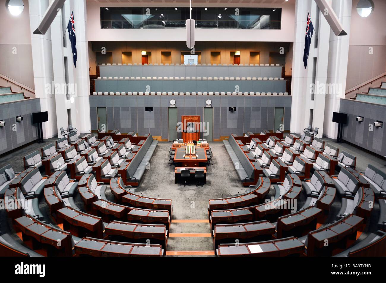 Canberra, Australie - 29 décembre 2015. La Chambre des représentants de la Chambre du Parlement australien à Canberra, TERRITOIRE DE LA CAPITALE australienne. Banque D'Images