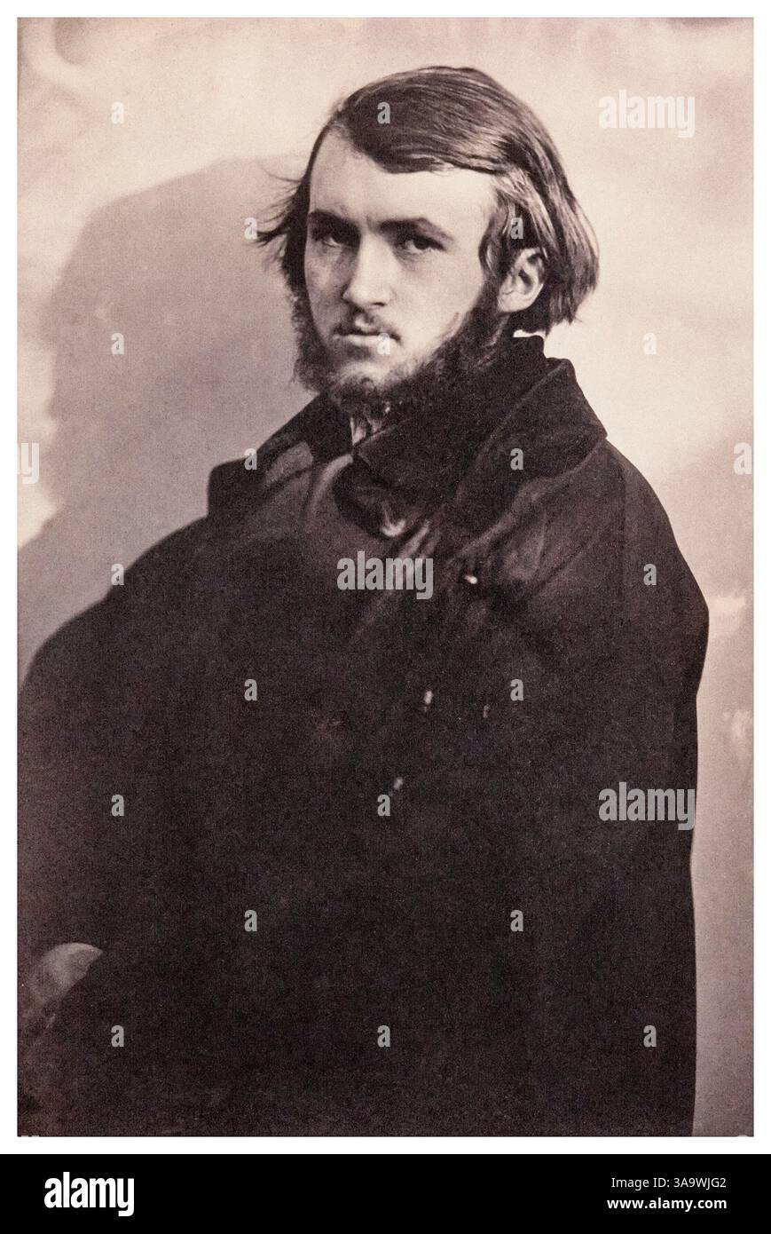 Gustave Doré. Portrait de l'artiste français Paul Gustave Louis Christophe Doré (1832-1883) par Adrien Alban Tournachon, 1850-1859 Banque D'Images