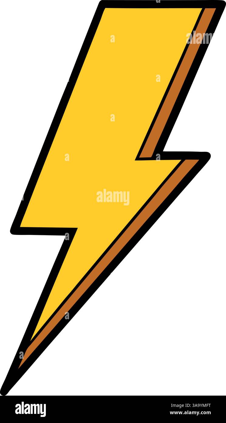 Illustration vectorielle jaune de boulon de foudre. Illustration de Vecteur