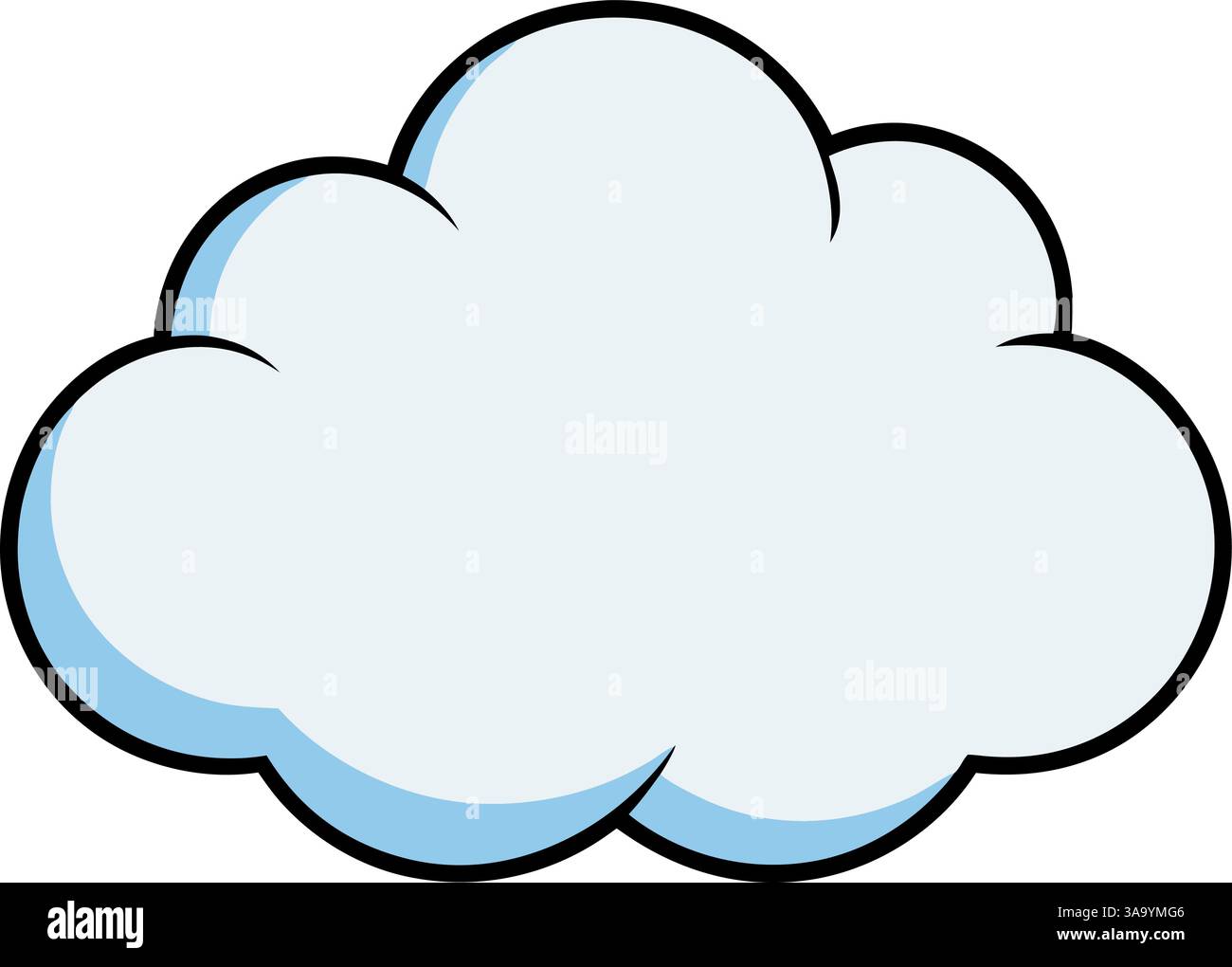 Illustration vectorielle de nuage blanc moelleux. Illustration de Vecteur