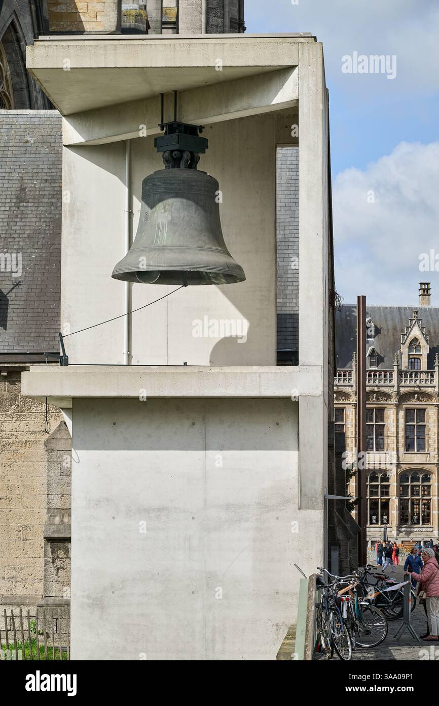 Gand, Belgique, 30 et 2025 mars : détail de l'arrière de l'église Saint-Nicolas à Gand Banque D'Images