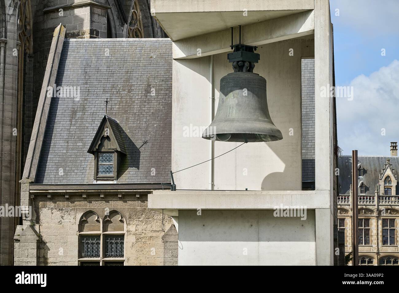 Gand, Belgique, 30 et 2025 mars : détail de l'arrière de l'église Saint-Nicolas à Gand Banque D'Images