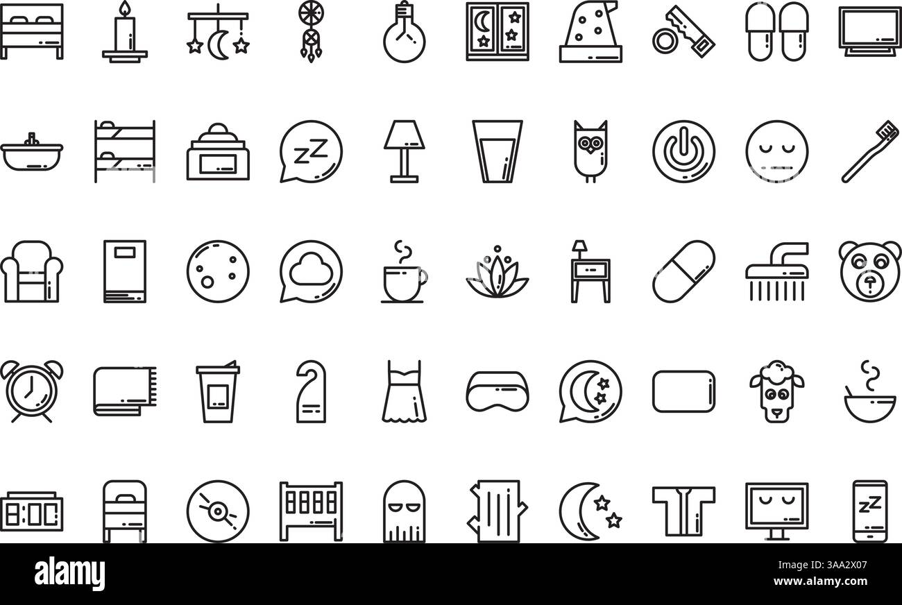 Collection d'icônes vectorielles de haute qualité avec contour modifiable. Idéal pour les projets professionnels et créatifs Illustration de Vecteur