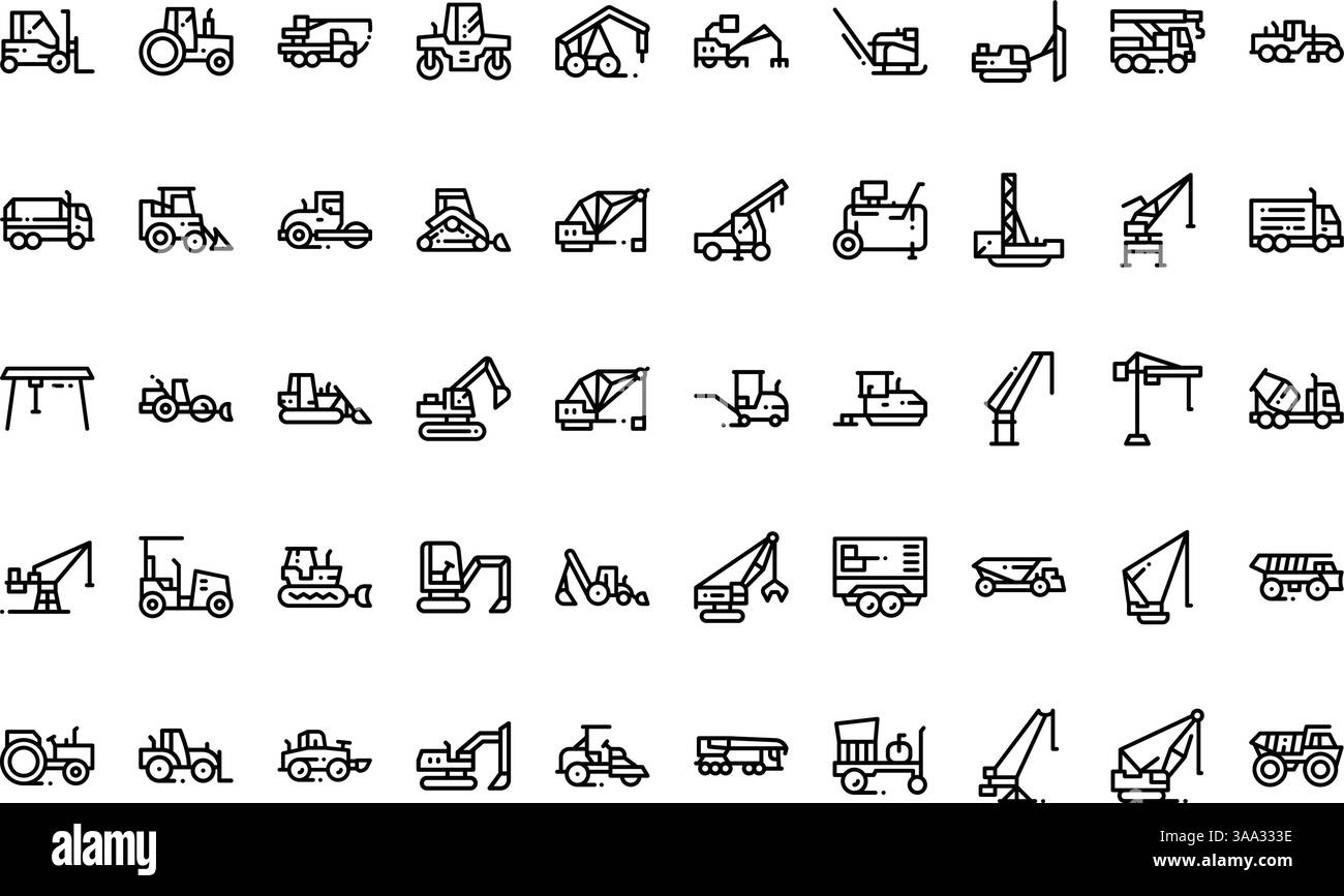 Collection d'icônes vectorielles de haute qualité avec contour modifiable. Idéal pour les projets professionnels et créatifs Illustration de Vecteur