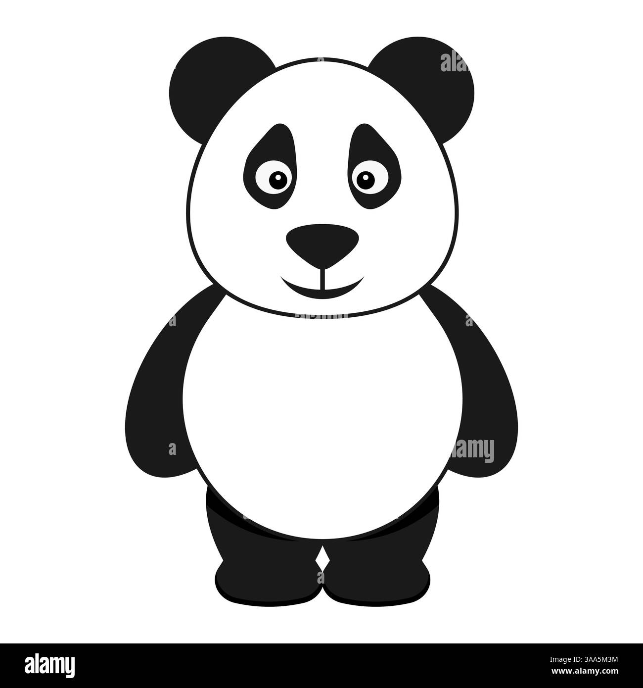 Ce joli panda de dessin animé est idéal pour captiver le contenu des enfants, les illustrations colorées et les designs ludiques Illustration de Vecteur