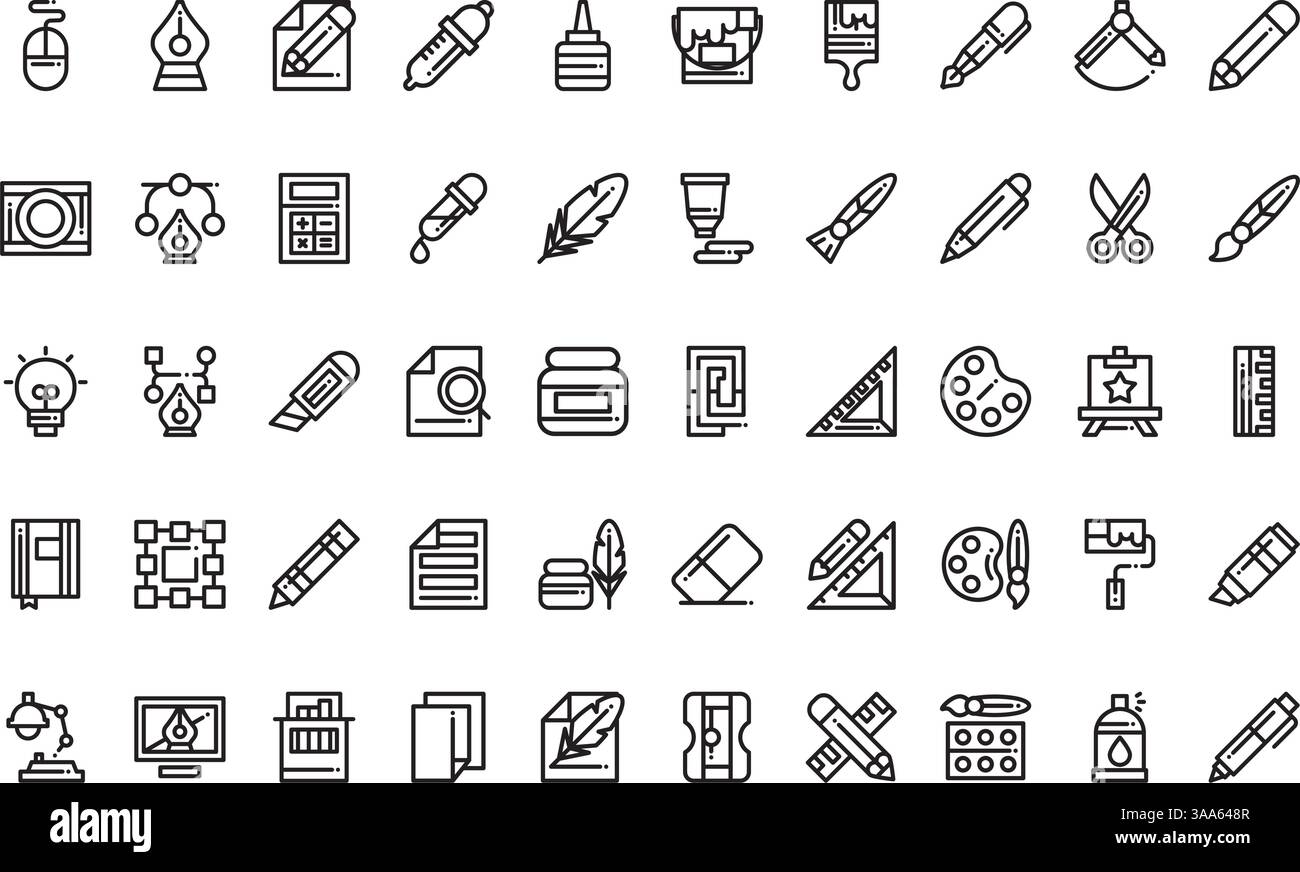 Collection d'icônes vectorielles de haute qualité avec contour modifiable. Idéal pour les projets professionnels et créatifs Illustration de Vecteur