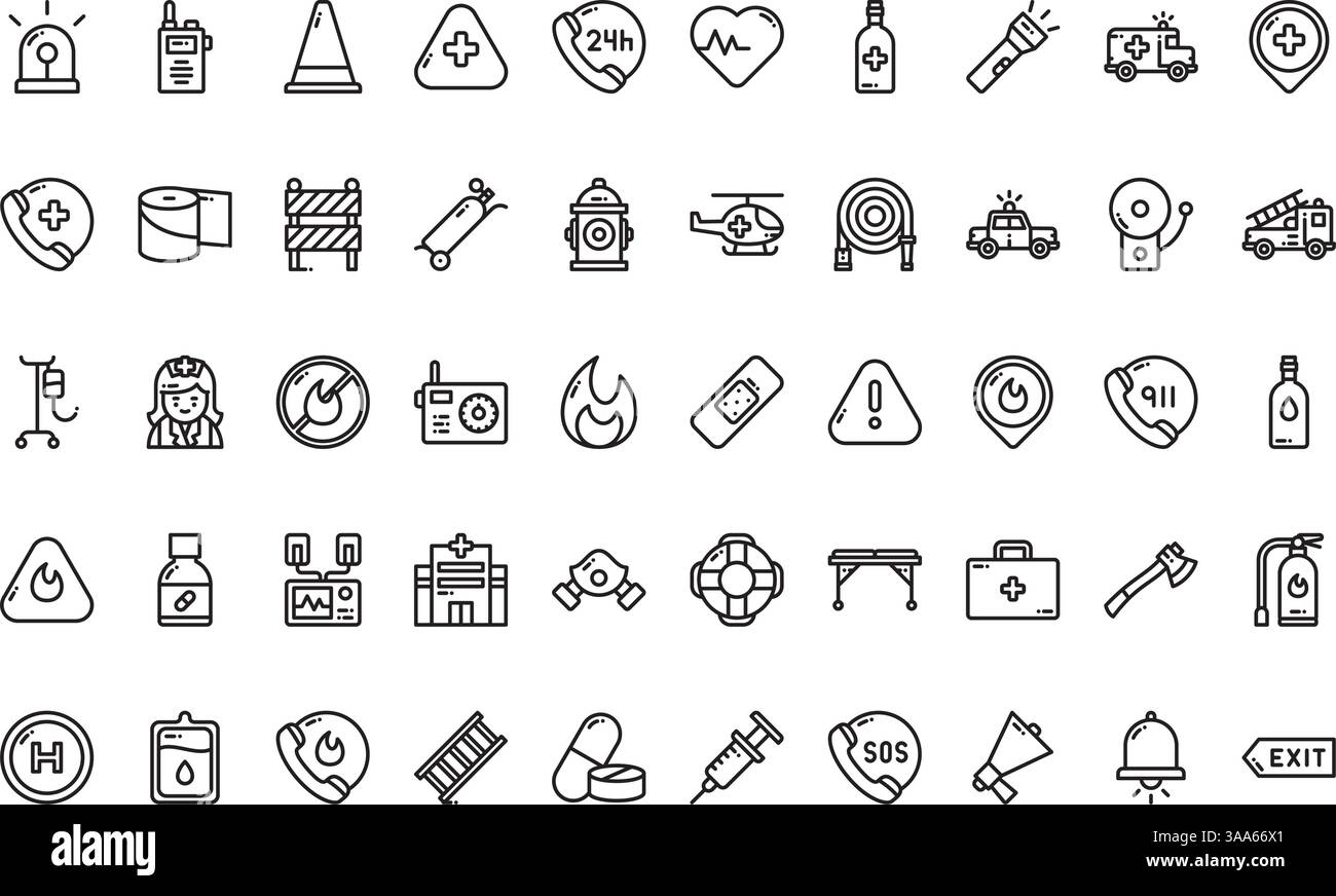 Collection d'icônes vectorielles de haute qualité avec contour modifiable. Idéal pour les projets professionnels et créatifs Illustration de Vecteur