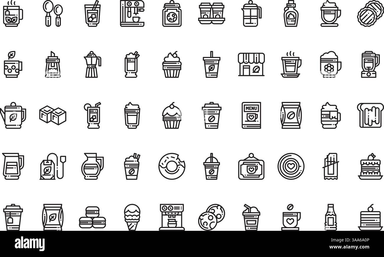 Collection d'icônes vectorielles de haute qualité avec contour modifiable. Idéal pour les projets professionnels et créatifs Illustration de Vecteur