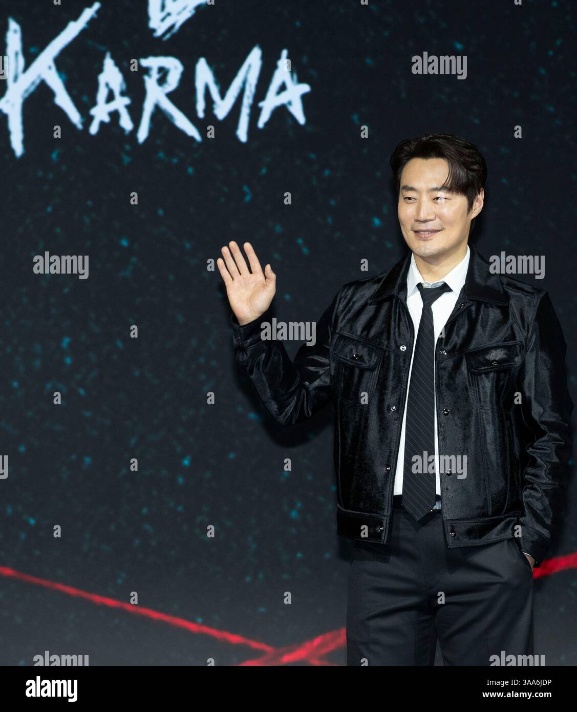 Séoul, Corée du Sud. 31 mars 2025. L'acteur sud-coréen Lee Hee-joon, assiste à une conférence de presse pour la Netflix Series Karma à Séoul, Corée du Sud, le 31 mars 2025. (Photo de Lee Young-ho/Sipa USA) crédit : Sipa USA/Alamy Live News Banque D'Images