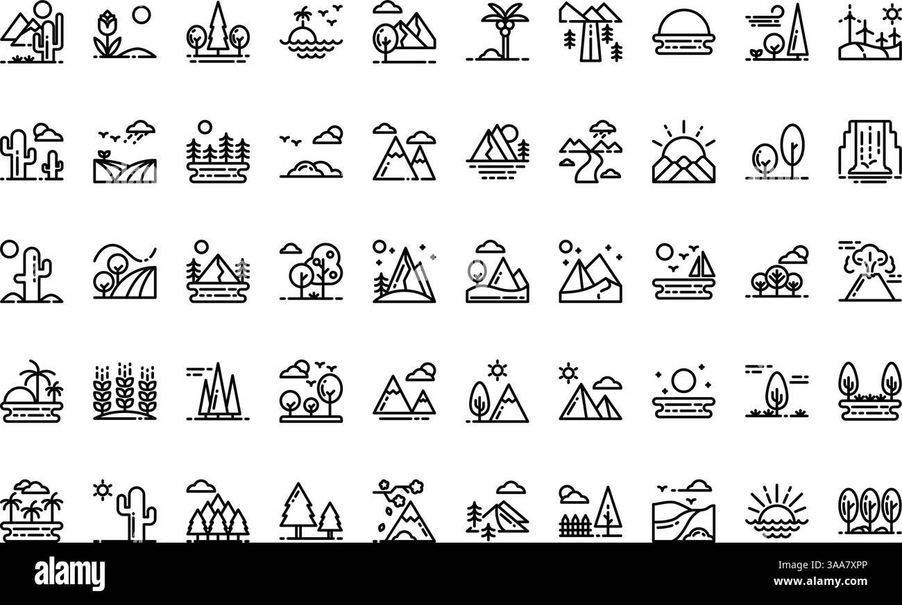 Collection d'icônes vectorielles de haute qualité avec contour modifiable. Idéal pour les projets professionnels et créatifs Illustration de Vecteur