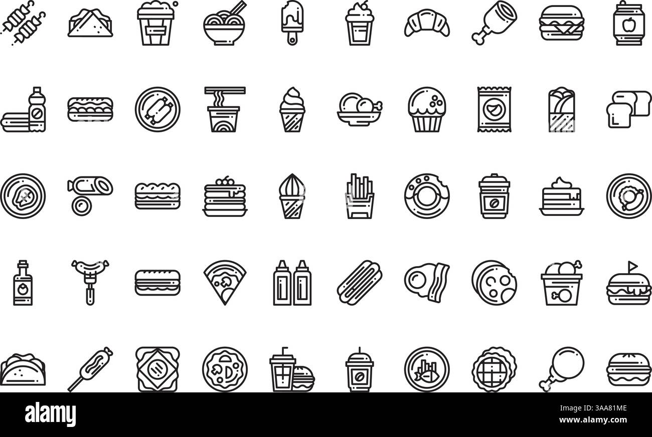 Collection d'icônes vectorielles de haute qualité avec contour modifiable. Idéal pour les projets professionnels et créatifs Illustration de Vecteur