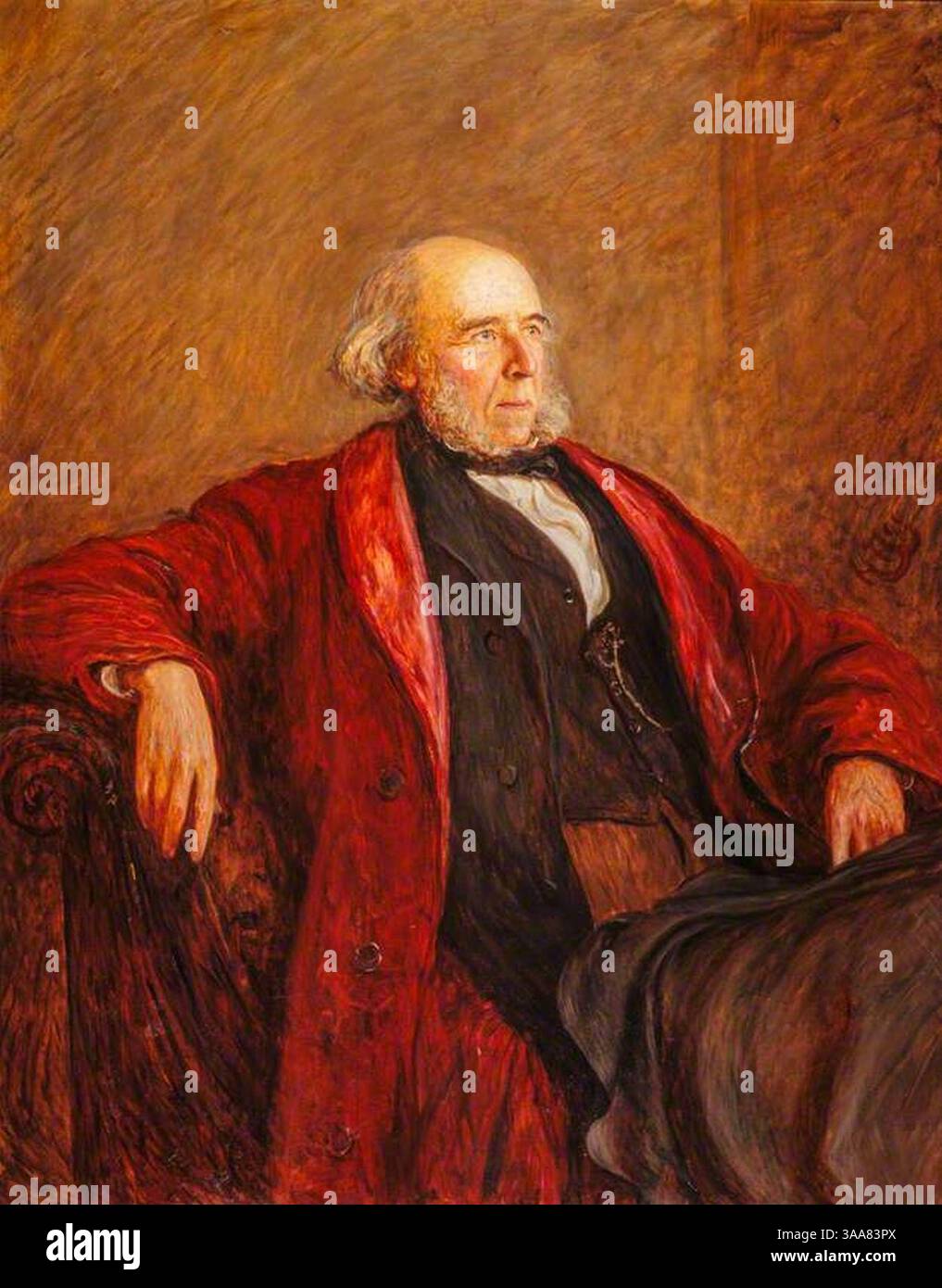 Hubert von Herkomer (1849-1914) - Herbert Spencer (1820-1903), philosophe Banque D'Images