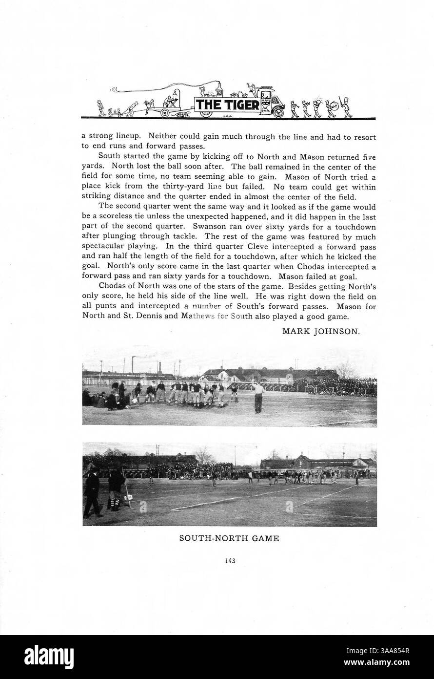 Ce South High Yearbook de 1920 documente les événements de l’année académique, y compris les étudiants, l’athlétisme, les clubs scolaires et la participation des professeurs, avec une attention particulière accordée à la participation des étudiants afro-américains. Banque D'Images