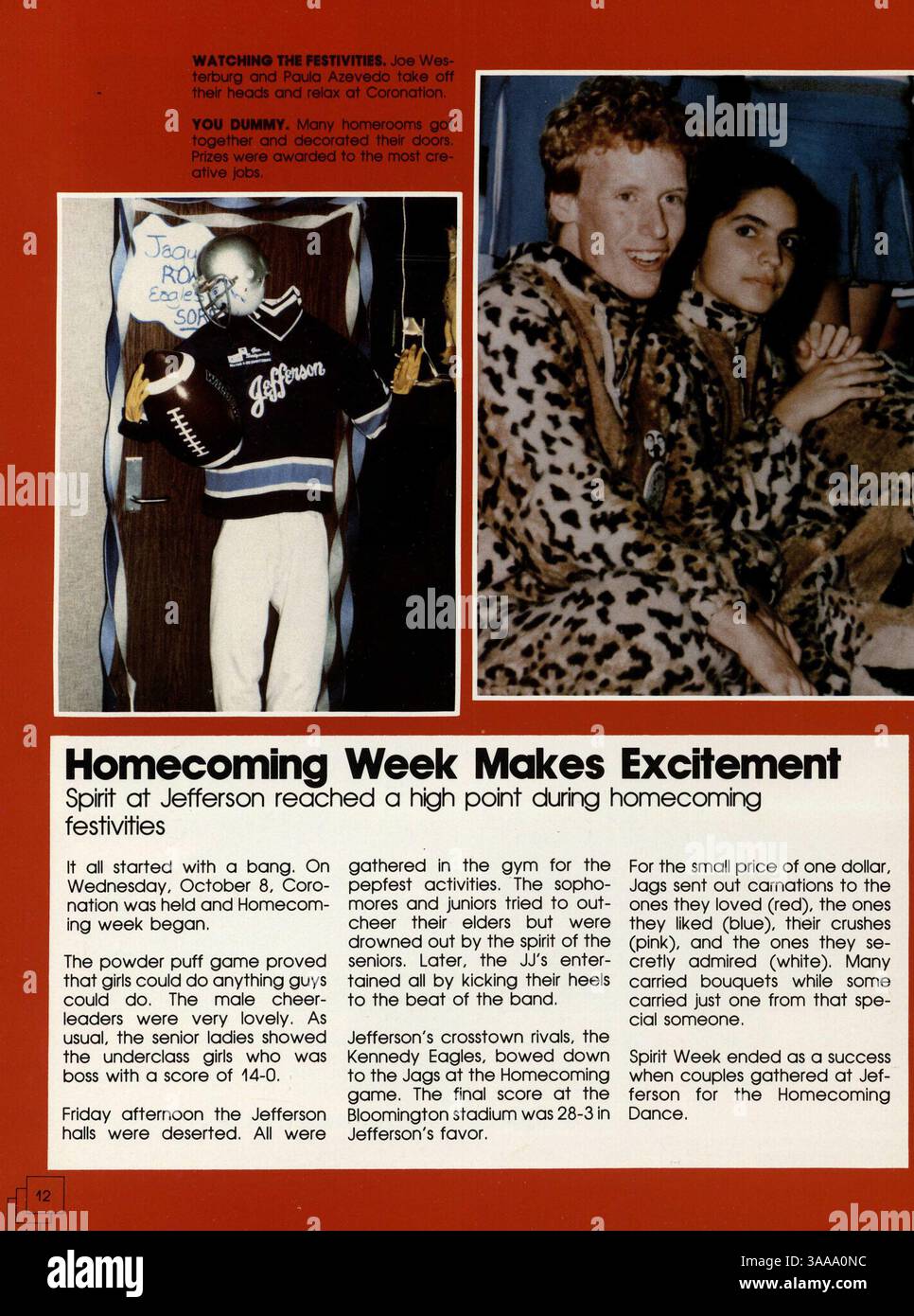 Cet annuaire 1987 de Jefferson High School présente les étudiants, les enseignants, les clubs, l'athlétisme et les événements clés de l'année scolaire 1986-1987. Banque D'Images