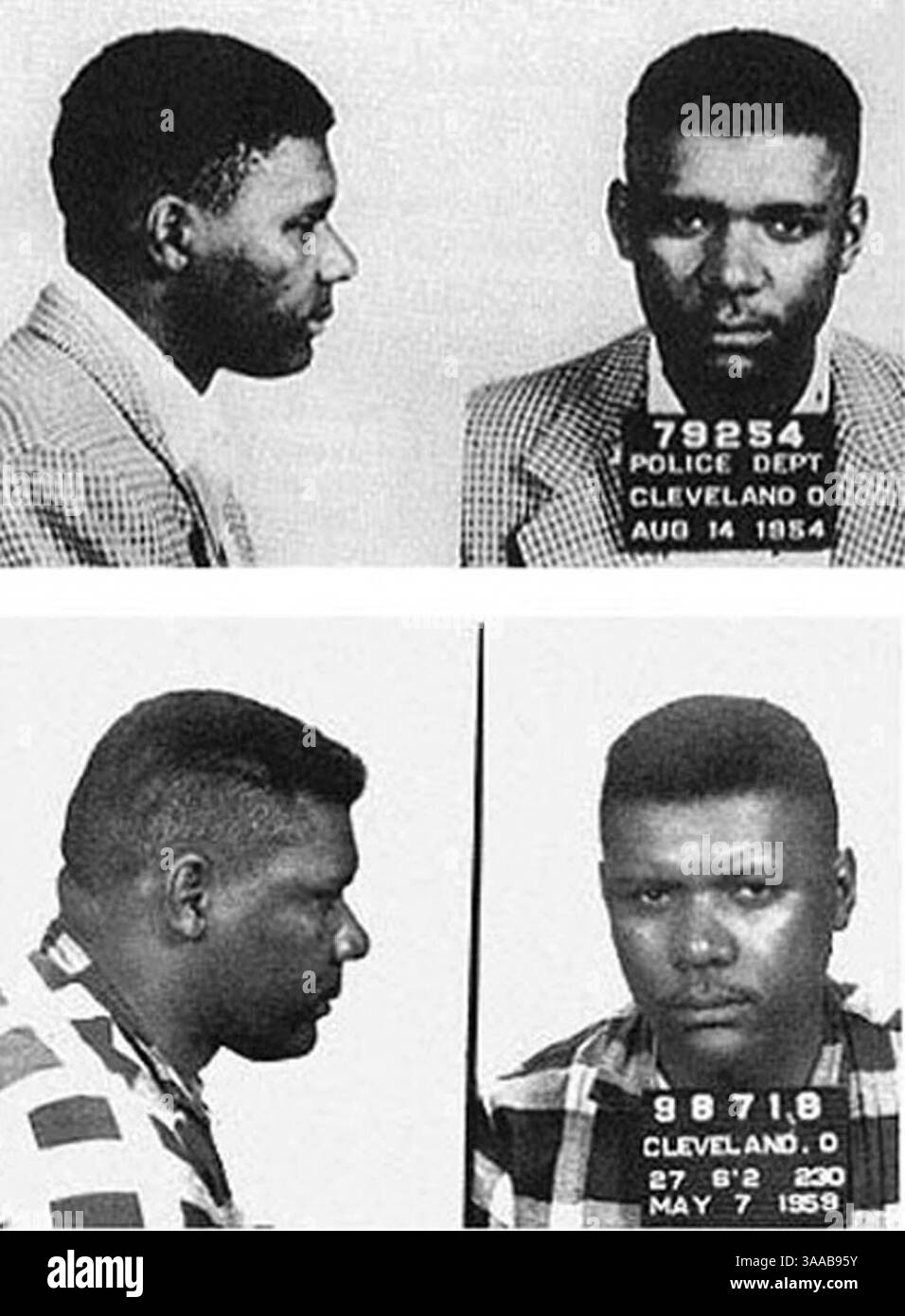 07 mai 1959 ; Cleveland, OH, États-Unis ; promoteur de combat DON KING. Clichés de mug du département de police de Cleveland de la carrière précédente de DK en tant que hoodlum de rue. Seulement en Amérique ! Don King est connu pour avoir fait cette déclaration, et itÕs cristal clair pourquoi. Le légendaire promoteur de boxe a une très longue feuille de rap, qui comprend prétendument des accusations de meurtre, de drogue, d'homicide involontaire coupable et d'incendie criminel. Pourtant, il a réussi à refaire surface pour devenir un riche très célèbre et sale. Banque D'Images