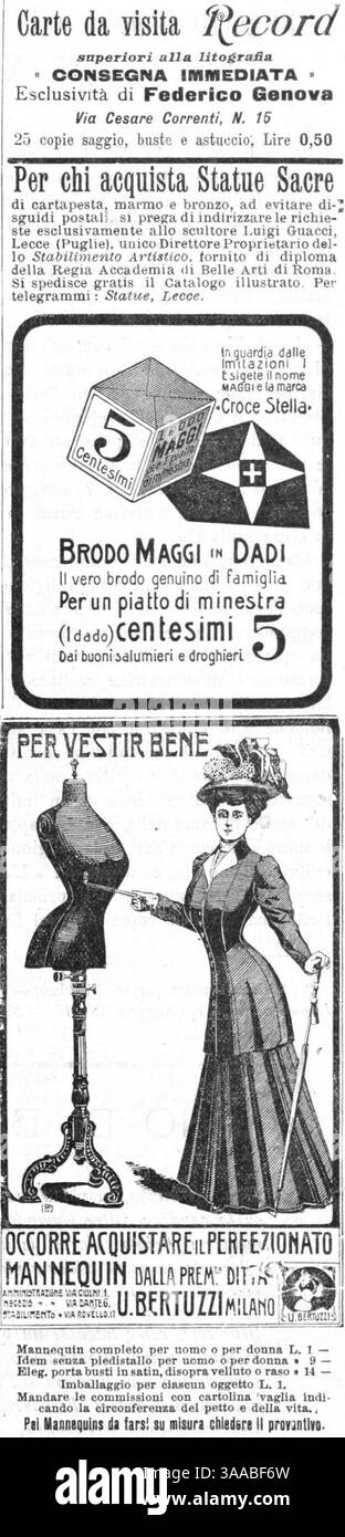 Il buon cuore - Anno IX, n. 07 - 12 febbraio 1910 (page 8 crop 2). Banque D'Images