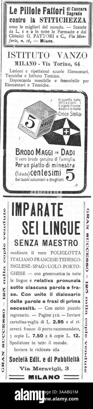 Il buon cuore - Anno IX, n. 34 - 20 agosto 1910 (page 8 récolte). Banque D'Images