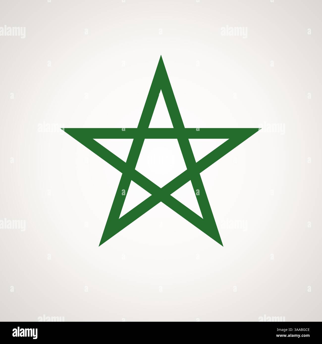 Pentagramme - symbole du drapeau du Maroc Illustration de Vecteur