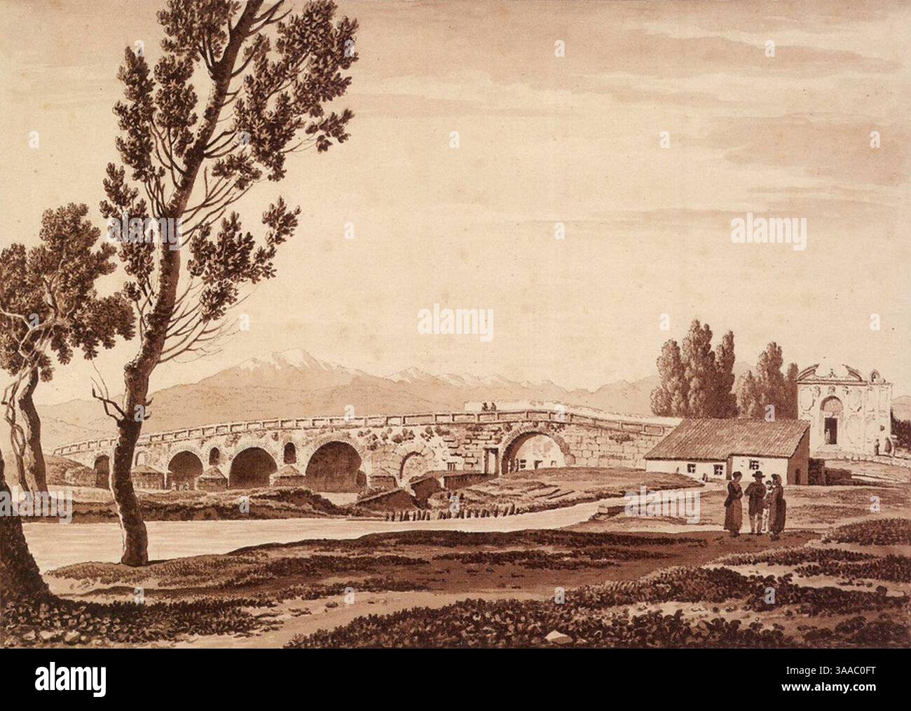 Il ponte leproso sul fiume sabato a benevento. Banque D'Images