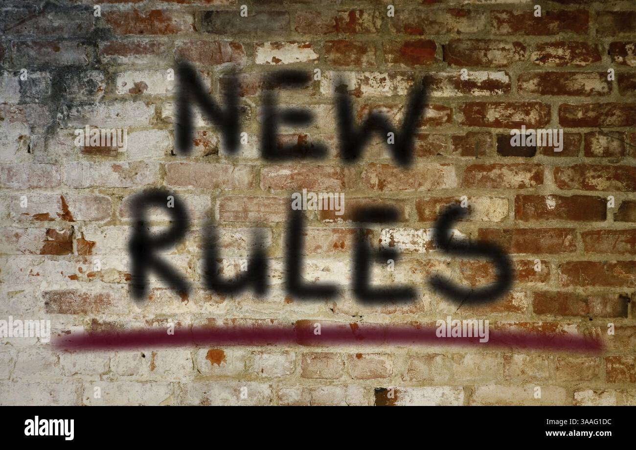 Nouveau concept de règles Banque D'Images