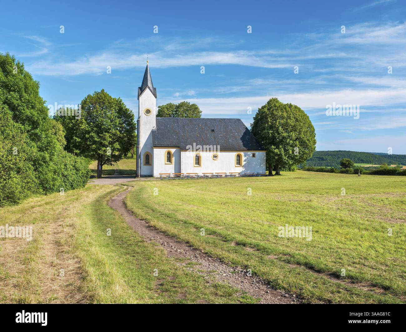 La chapelle Adelgundis sur le Staffelberg, Bad Staffelstein, haute-Franconie, Suisse franconienne, Alb franconien, Bavière, Allemagne, Europe Banque D'Images