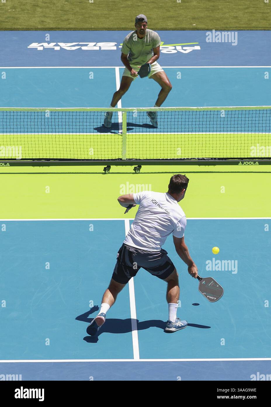 AO Pickleball Slam Tounament joué à l'Australian Open 2025, Melbourne Park, Melbourne, Victoria, Australie, Océanie Banque D'Images