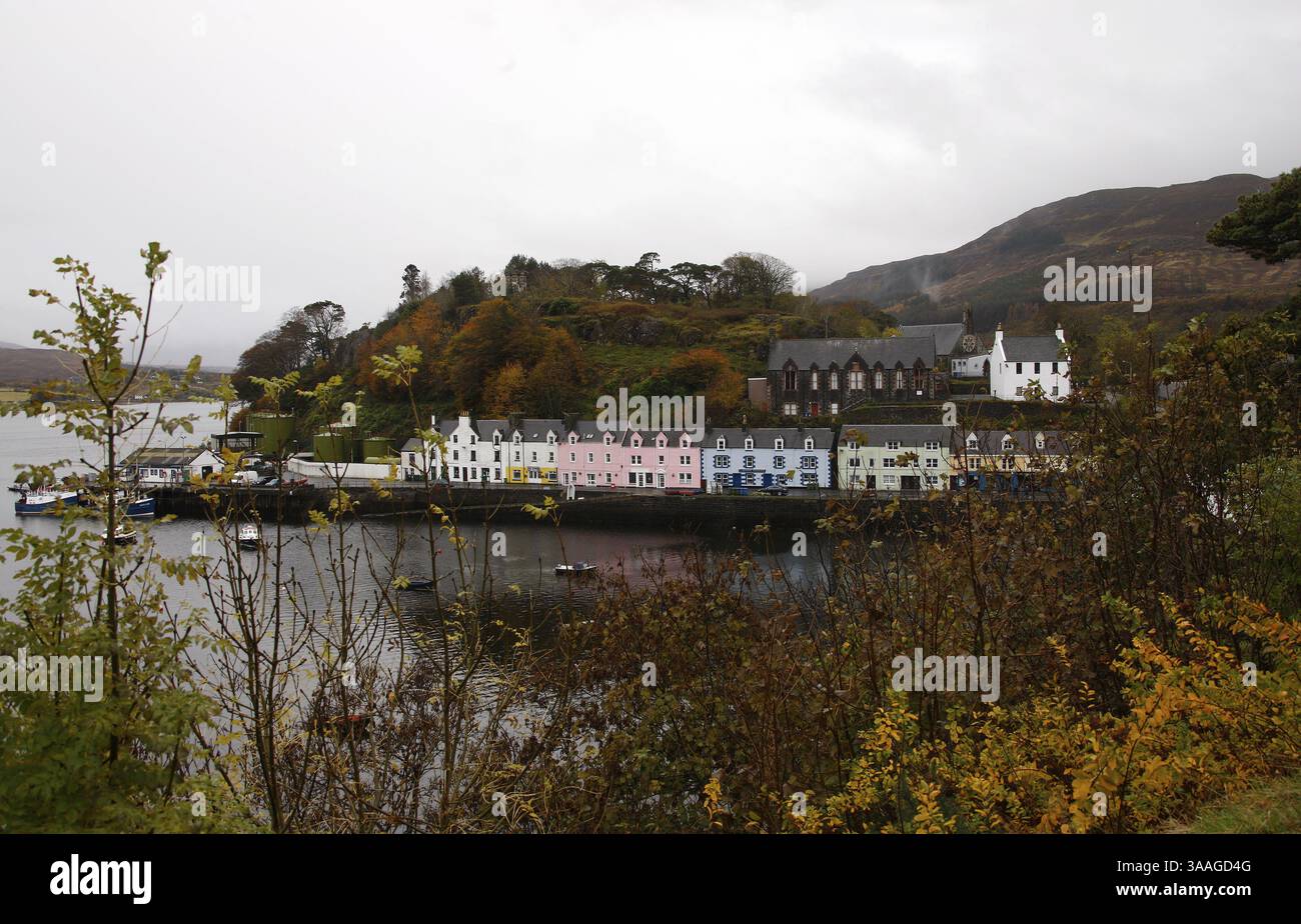 Le magnifique port de Portree, île de Skye, Écosse, Sotland Banque D'Images